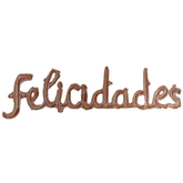 Globo felicidades cursivo rosegold